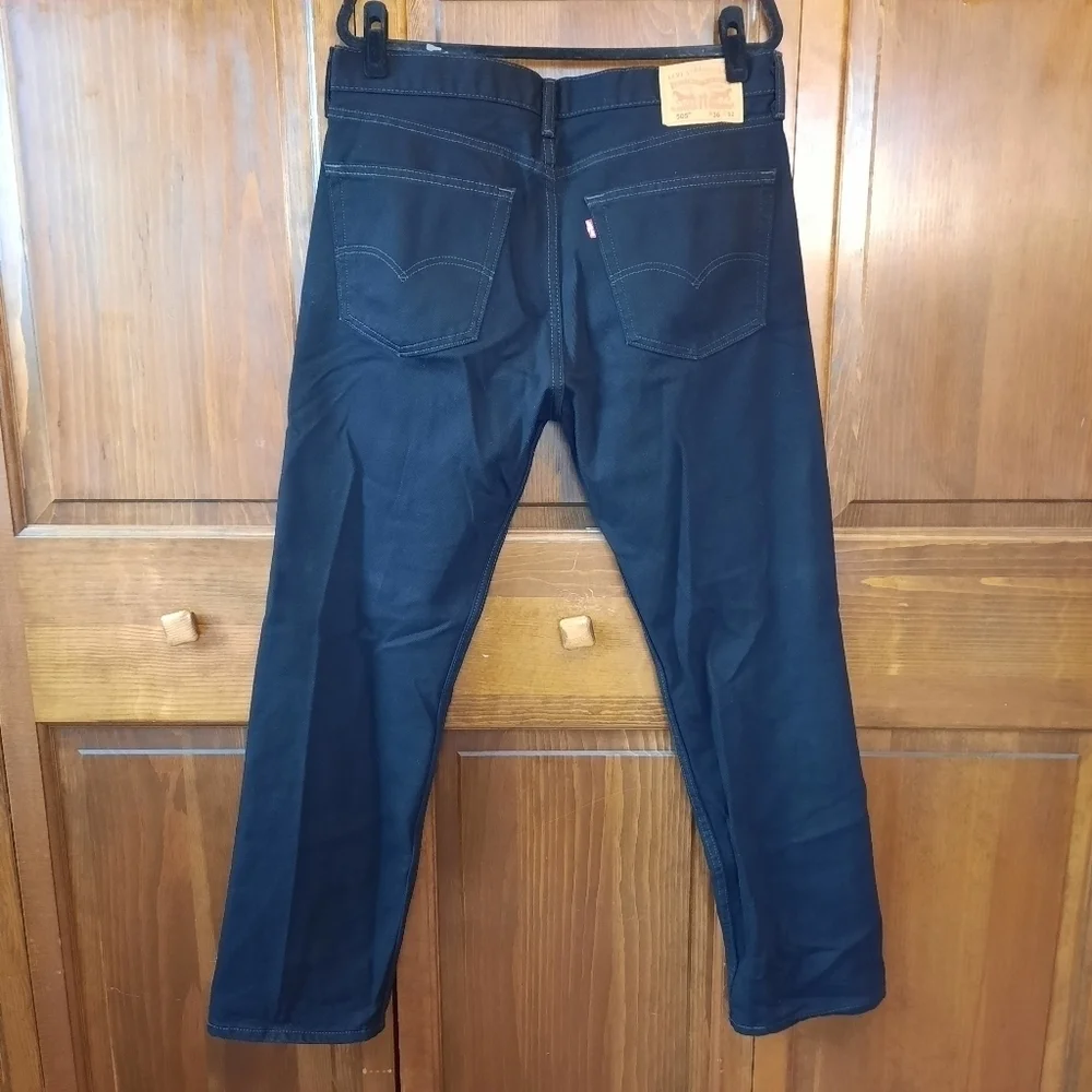 Levi Strauss & Co 505 Regular Fit black denim jeans Size 32×36